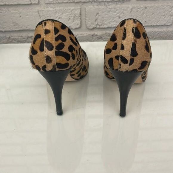 Steven by Steve Madden Women Plunge 2 Leopard Print Calf Hair Pumps Size 7.5 - Picture 3 of 7